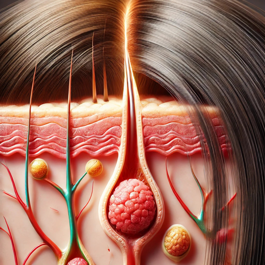 connection between scalp health and hair loss