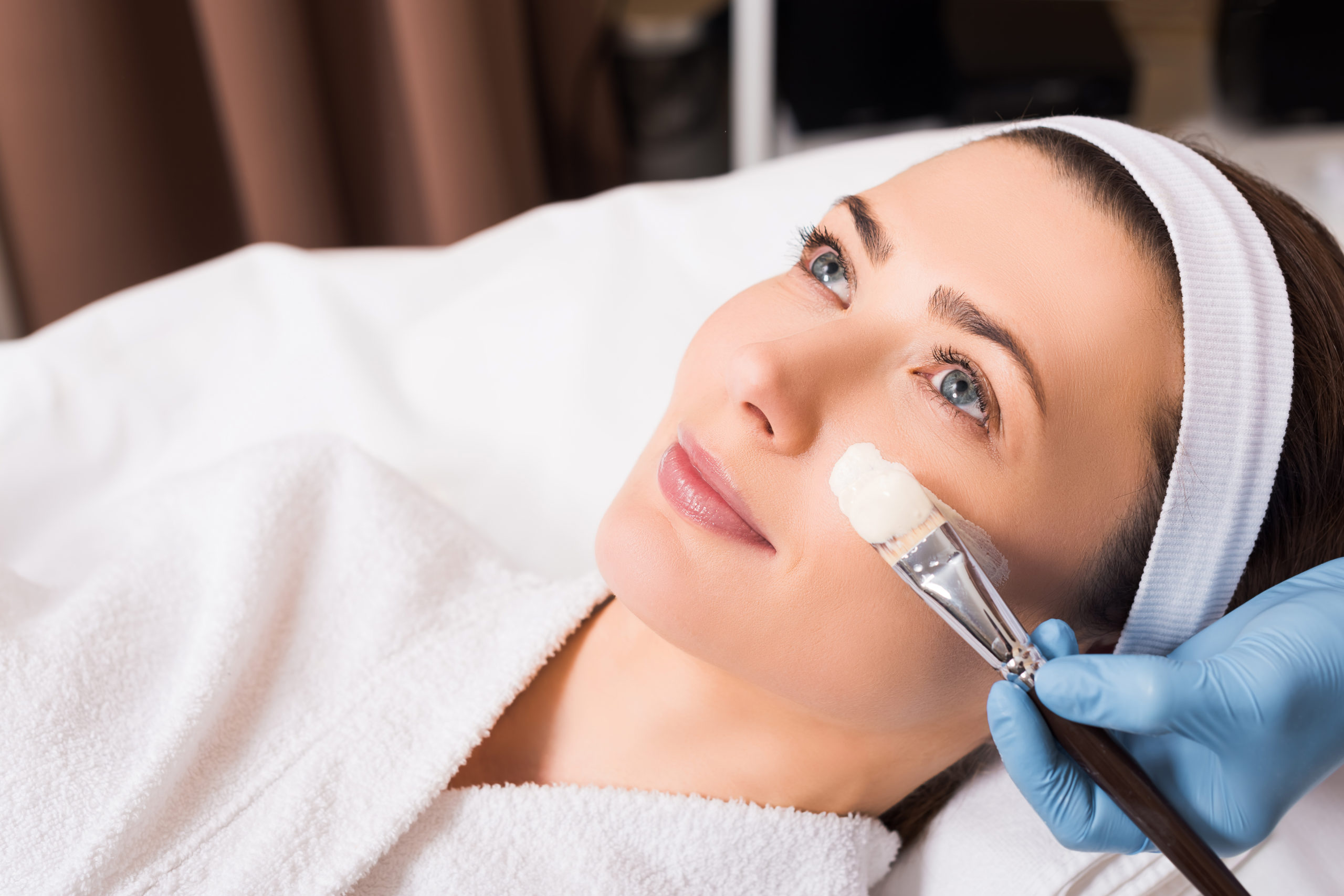 A woman undergoing a facial rejuvenation treatment